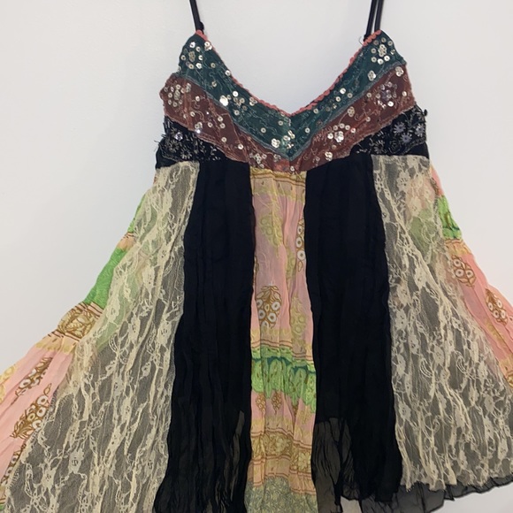 Boho Mixed Textile Tank Top - Picture 2 of 7